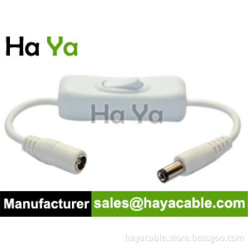 Female and Male DC LED Light Strip Connector with Switch